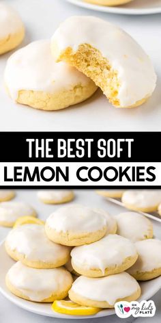 the best soft lemon cookies with white icing