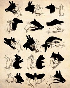 an image of hands doing different things in black and white ink on paper, with one hand holding the other's head