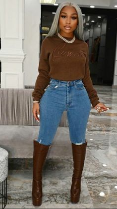 Jayda Wayda Fall Outfits, Jayda Fall Outfits, Feminine Valentines Day Outfits, Black Woman Fashion Fall Outfits, Fall Outfits Black Women 2022, Black Women Outfits Casual, Baddie Winter Fits Going Out, Fall Fashion 2022 Black Women, Black Women Winter Fashion