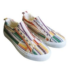 NWOT Corkys Babalu Multi-color Striped Sneakers Women's Size: 7. Shipped with USPS Priority Mail. Sole Material: Rubber. Outer Material:Textile. Closure Type: Pull-On. Never been worn. In excellent condition. No flaws or stains. Smoke free home. Men's size:5.5. Return Policy: If Buyer wants to return an item after they receiving the item, they have 5 days to contact seller and ask for refund, once seller has received the item back, buyer will receive full refund for that item . If buyer contacts Retro Multicolor Sneakers With Rubber Sole, Trendy Multicolor Canvas Shoes With Vulcanized Sole, Casual Multicolor Canvas Shoes With Round Toe, Multicolor Cotton Canvas Shoes For Spring, Trendy Multicolor Canvas Shoes With Rubber Sole, Casual Multicolor Round Toe Canvas Shoes, Multicolor Cotton Canvas Shoes With Round Toe, Trendy Multicolor Flat Sneakers, Multicolor Canvas Sneakers With Round Toe