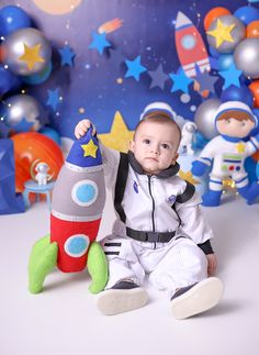 1 anininho astronauta Moon Birthday