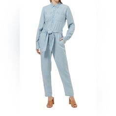 Nwot Lauren Ralph Lauren Belted Denim Jumpsuit - Size 4 Coming From A Smoke Free & Animal Friendly Home Ralph Lauren Pants, Ralph Lauren Blue, Denim Jumpsuit, Lauren Ralph Lauren, Pant Jumpsuit, Jumpsuit Romper, Pants For Women, Size 4, Jumpsuit