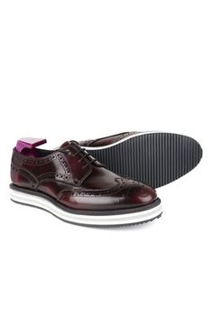 Wine leather derby sneakers in a perforated textured base. - Aza Fashions Luxury Wingtip Sneakers With Brogue Detailing, Wingtip Lace-up Shoes With Perforations For Derby, Derby Wingtip Lace-up Shoes With Perforations, Derby Lace-up Wingtip Shoes With Perforations, Diana Penty, Rohit Bal, Kiara Advani, Shoe Bags, Buy Wine