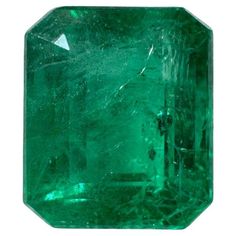 Stone: Emerald Weight: 5.32-carats Shape: Emerald Cut Clarity: Transparent Luster: Very Good Color: Pure Green Measurements: 10.73mm x 9.13mm x 6.83mm Geographic Origin: Zambia Treatment: Natural, Oiling Comments: Due to their growth conditions in nature and recovery methods, most emeralds contain surface-reaching features. For this reason, clarity enhancement is a common trade practice. This gemstone comes with a certificate of authenticity. Birthstone Gems, Emerald Gem, Zambian Emerald, Colombian Emeralds, May Birthstone, Bluish Green, Emerald Stone, Green Gemstones, Stone Cuts