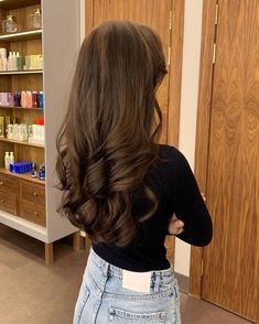 Cute Brunette Hairstyles, Prom Hair Brunette, Perfect Brown Hair, Brunette Hair Styles, Brown Hair Hairstyles, Hair Brown Color, Brunette Long Hair, Brown Long Hair