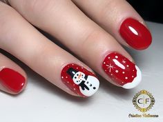 Christmas Nail Snowman, Santa Claus Nail Design, Fancy Christmas Nails, Christmas Nails Snowman, Gel Christmas Nails, Snowman Nail Art, Nails Xmas, Snowman Nails, Xmas Nail Art