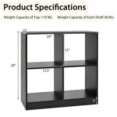 an image of a book shelf with measurements