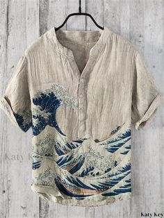 The Great Wave, Grid Print, Great Wave Off Kanagawa, Japan Design, Electronic Devices, Printed Sleeves, Printed Linen, Lcd Screen, Great Wave