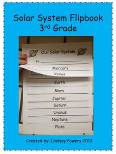 the solar system flipbook 3rd grade