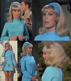 & s4e25 Jeannie and the Secret Weapon Dollar Bill Costume, Mod Fashion Aesthetic, I Dream Of Jeannie Outfits, I Dream Of Jeannie Costume, 1960s Celebrities, 1960s Silhouette, Invisible House, 60s Hair Tutorial, 1960s Costume