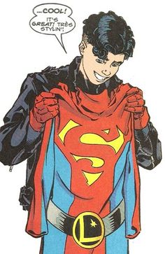 a drawing of a man in a superman suit with a comic bubble above his head