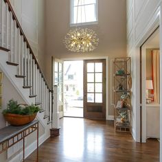 the entryway is clean and ready for guests to use it as an entrance way