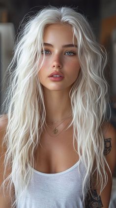 Platinum Blonde Hair Color Ideas, 4 Braids Hairstyle, 4 Braids, Platinum Blonde Hair Color, Long White Hair, Blonde Hair Color Ideas, Light Blonde Hair, Natural Gray Hair, Platinum Hair