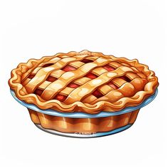 an illustration of a pie on a plate