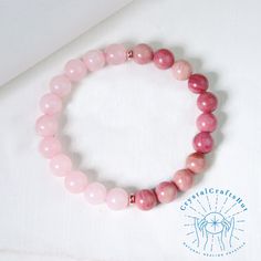 Rhodonite & Rose Quartz Beaded Bracelet Meditation Triple Protection Yoga Bracelet 8mm Round Pink Gemstone Beaded Stretch Bracelet for Sister Mom Her ❤️🌟❤️🌈🌿 🌟Material : Rhodonite, Rose Quartz, Natural Stones, Natural Crystal, Raw Stone 🌟Quality: AAA+ 🌟Length: fit for 6.3 ~ 7.3 inches wrists 🌟Beads size: 8mm 😊😊Certainly! If you need any customization, feel free to reach out. I'm here to assist you. 😊😊 🌟+ Free gift pouch🌈🌿 👏👏From the choice of materials to the precision in assembly, it exudes a sense of durability and reliability, It's not merely an item; it's an experience. Bravo! 👏👏 🌟It is good gift for your friends, families, mom, sister, wife, oneself ✨✨Fast Rush Delivery: We specialize in rush deliveries and guarantee your deadline. Better Pricing: Competitive pricin Rose Gold Rose Quartz Jewelry With 8mm Beads, Spiritual Rose Gold Bracelets With 8mm Beads, Spiritual Rose Gold Bracelet With 8mm Beads, Hand-strung Rose Quartz Bracelets With Round Beads, Pink Bracelets With 8mm Round Beads, Healing Jewelry For Valentine's Day With Round Beads, Healing Beaded Bracelets With Round Beads For Valentine's Day, Pink Rose Quartz Stretch Bracelet With 8mm Beads, Rose Quartz Round Beads Bracelet For Valentine's Day