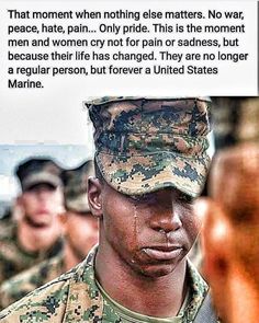 That is an honor that this young man earned.   An honor that will be his for the eternity. Semper Fidelis! Marines Corps, Marine Tattoo, Once A Marine, Semper Fidelis, Military Pride, Military Marines, Marine Mom, Semper Fi