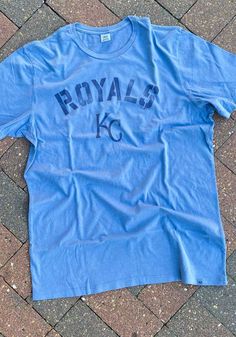 47 Kansas City Royals Blue Hudson Short Sleeve Fashion T Shirt - 48002767 Throwback Cotton T-shirt For Sports, Collegiate Tops With Logo Print For Baseball Season, Throwback Cotton T-shirt With Team Logo, Blue Crew Neck T-shirt For Sports Season, Throwback Crew Neck Top For Game Day, Blue Baseball Season Top With Team Logo, Blue Tops With Team Name For Baseball Season, Blue Tops With Team Logo For Baseball Season, Throwback Crew Neck Fan Merchandise Tops