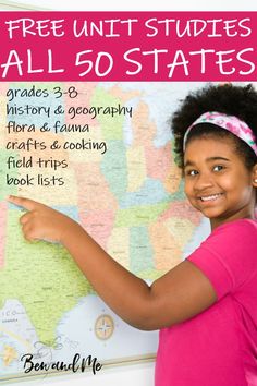 Use these FREE unit studies for all 50 states for a year of social studies for grades 3-8 or to enhance your usual homeschool curriculum. #homeschool #homeschooling #unitstudies #50states #homeed #homeeducation Geography Homeschool, Biblical Homeschooling, Homeschool Montessori, Start Homeschooling, Book Basket, Unit Studies Homeschool, Free Homeschool Curriculum, Free Homeschool Resources, Teaching Geography