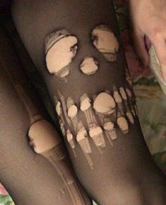 the legs are decorated with different designs on them