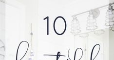 the number 10 is displayed in front of a mirror