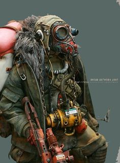 a man in a gas mask and goggles