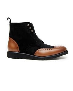 SG Rogue Sport Wingtip Boots – Black + Walnut - Southern Gents Boots Design, Wingtip Boots, White Oxford, Jodhpur Boots, Casual Fridays, High Top Boots, Oxford White, Jeans White, Black Wedges