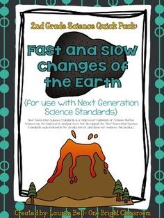 a poster with the text fast and slow changes of the earth for use with next generation science standards