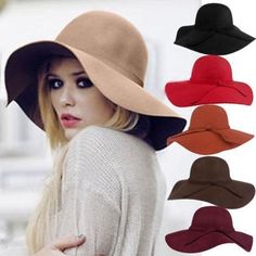 OMG Gotta have this! Floppy Wide Brim Hat And you can just click here http://www.rkcollections.com/products/floppy-wide-brim-65-wool-felt-fedora-cloche-hat-cap?utm_campaign=social_autopilot&utm_source=pin&utm_medium=pin Stylish Womens Hats, Women Fedora, Quick Silver, Hats Winter, Boho Hat, Kentucky Derby Hats, England Fashion, Ebay Clothing, Derby Hats