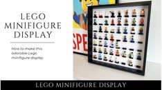 lego minifigure display with instructions for how to make this adorable lego minifigure display