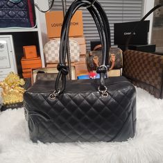 Chanel Cambon Authentic N Good Condition Holo Intact Chanel Cambon, Chanel Bags, Chanel Bag, Limited Time, Chanel, Bag Lady, Black, Color