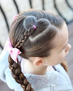 Valentines Hairstyles, Girls Hairdos, Teenage Hairstyles, Valentine Hair, Girl Hair Dos, Girls Hairstyles Easy, Dutch Braids, Toddler Hairstyles Girl