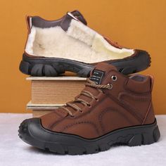 DescriptionProduct ID: MS2081064Upper Material: CowhideOutsole Material: RubberHeel Type: FlatHeelToe Type: RoundToe Style:Casual. Fashion.SimpleSeason: Autumn.WinterGender:Male Occasion:Outdoor Activities. Daily. Weekend.Office. DatingFunction: Wear-Resistant. Non-Slip. ThermalClosure Type: Lace-UpPackage included:1 * pair of shoes(without box)Size Information: Tag Size US UK EU Length Width 39 6.5 5.5 38 24.3cm |9.5'' 9.1cm |3.6'' 40 7.5 6.5 39 24.8cm |9.7'' 9.3cm |3.7'' 41 8 7 41 25.3cm |9.9' Winter Walking, Baby Boy Jackets, Skirt And Sneakers, Mens Boots Fashion, Mens Snow Boots, Winter Walk, Pointed Toe Boots, Boots High, Formal Shoes For Men