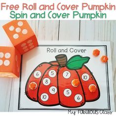 a roll and cover pumpkin game with dices