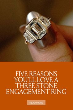 Even since Meghan Markle said “I do” to Prince Harry’s three stone engagement ring, people have been fawning over this low profile, extra-sparkly alternative to the solitaire. What’s not to love? While many think of three stone engagement rings as past present and future rings — a physical representation of our your journey together — we’re here to offer some practical reasons to fall hopelessly in love with a three stone. Past Present And Future Rings, Hopelessly In Love, Three Stone Engagement Ring, Stone Engagement Ring, Three Stone Engagement Rings, Stone Engagement Rings, Stone Engagement