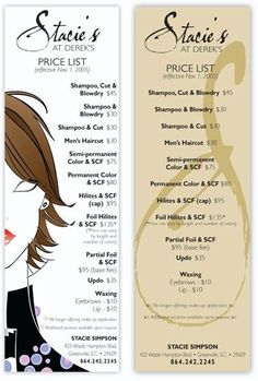 the price list for an event is shown