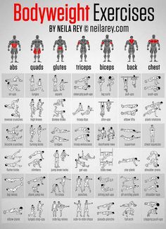 the bodyweight exercises poster is shown in black and white