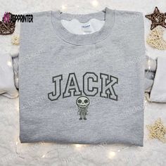 Introducing our Jack Skellington Embroidered Hoodie, a must-have for any fan of The Nightmare Before Christmas! This hoodie features a Nightmare Before Christmas Hoodie, Embroidery Shirts, Halloween Gift Ideas, Maroon Hoodie, Horror Movie Characters, Shirt Embroidery, Hoodie Material, The Nightmare, Cozy Fits