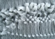 close up view of white knitted fabric