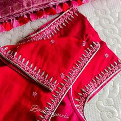 Mirror Work Blouse, Pattu Saree Blouse Designs, Latest Blouse Designs Pattern, Simple Work, Wedding Saree Blouse Designs, Latest Model Blouse Designs, Maggam Works, Blouse Embroidery