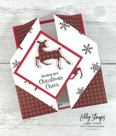 three christmas cards with the words sending your christmas cheer written on them in red, white and black