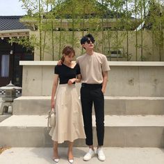 Korean Couple Fashion, Couple Outfits Korean, Korean Couple Outfits, Couple Outfits Matching, Couple Matching Outfits, Couples Outfit