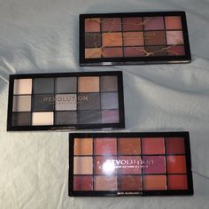 Three Eyeshadow Palettes Unused Revolution London Newtrals 2, Blackout & Sunset Sky (C66) New, Unused And In Original Packaging. With 100s Of Items In The Works My Descriptions Are A Bit Generic. Please Message Me With Any Questions The Photos Don't Answer. I Generally Accept Most Reasonable Offers And Decline The Low Ball. Thanks For Looking! La Girl Cosmetics, Revolution Makeup, Cheap Makeup, Janet Guzman, Eyeshadow Palettes, La Girl, Arte Popular, Sunset Sky, The Low