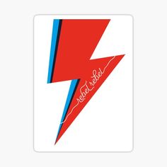 a red and blue lightning bolt sticker with the words, fast speed on it