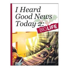 a book cover for i heard good news today 2, with an image of a boy sitting