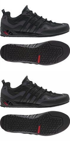 Adidas Outdoor Terrex Swift Solo Approach Shoe - Men's Black/Black/Lead 11 Mens Sport Sneakers, Crossfit Clothes, Crossfit Shoes, Adidas Shoes Mens, Day Fashion, Adidas Sneaker, On Sneakers, Black Running Shoes, Fashion World