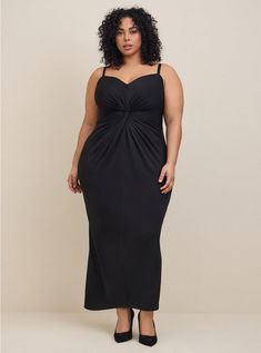 Maxi Ruched Front Bodycon Dress , DEEP BLACK Plus Size Summer 2024, Full Figure Lingerie, Plus Size Black Dresses, Studio Knit, Little Black Dresses, Black Tie Dress, Plus Size Black, Prom Outfits, Dress Images