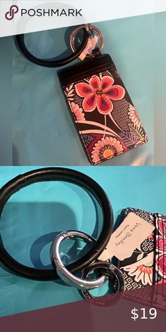 NEW! VERA BRADLEY floral Small Wallet Keychain Bracelet Wristlet Wallet Keychain, Keychain Bracelet, Keychain Wallet, Vera Bradley Handbags, Small Wallet, Vera Bradley, Shop My, Wallet, Bracelet