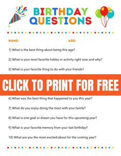 a birthday question card with balloons and confetti on the top, which reads