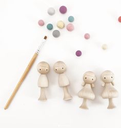 These all natural dolls are a beautiful addition to our handmade collection of wooden toys. Each doll consists of two elements that are held together with tiny magnets designed be mixed and matched. Paint and color them to your liking or leave to feature it's natural coloring. Each set comes in a house-shaped boxes that can be individually customized with beautiful interior backgrounds. 3" tallIncludes 2 dollsRecommended ages 5+Handmade in AustriaEuropean Hornbeam and Beechwood CE certified and Studying Tips, Resort Accessories, Natural Girls, Girls Doll, Pin Doll, Favorite Paint, Doll Set, Wooden Dollhouse, Throw Pillows Bed