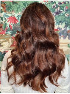 Brown Hair With Auburn Undertones, Brownish Auburn Hair, Really Long Layered Hair, Deep Honey Brown Hair, Taurus Hair, Dark Brown Ginger Hair, Wavy Auburn Hair, Chocolate Ginger Hair, Red Brown With Highlights